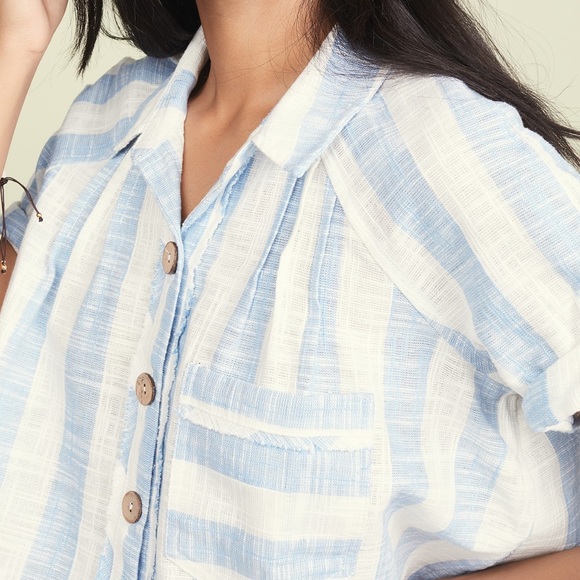 NWT Free People Away At Sea Striped Top - Picture 5 of 5